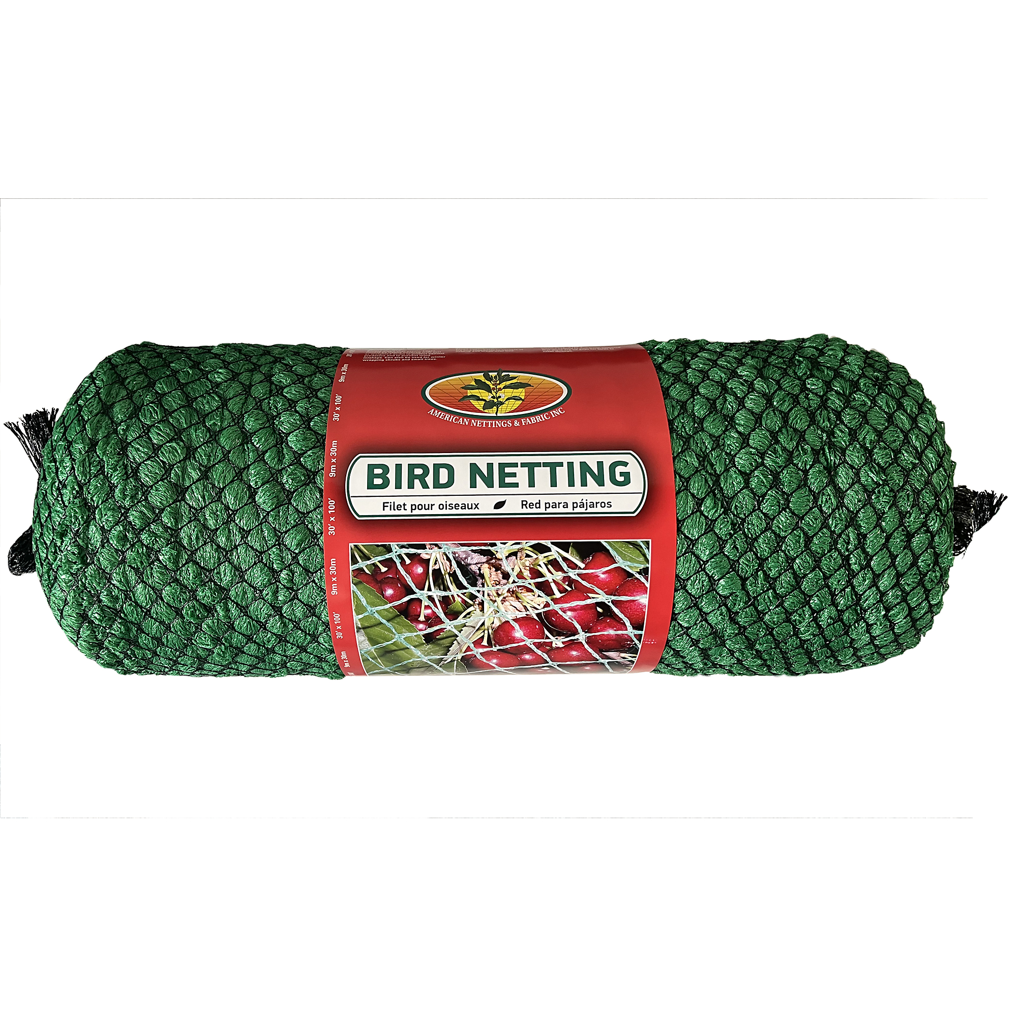 American Nettings & Fabric, Inc., Knitted Bird Netting 30ft.x100ft. (Green), Model# BNC30